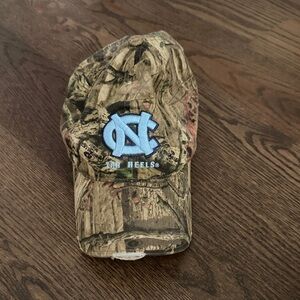 Camouflage Cap with Blue Logo